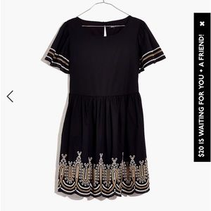 Madewell black short dress size medium. NWT.